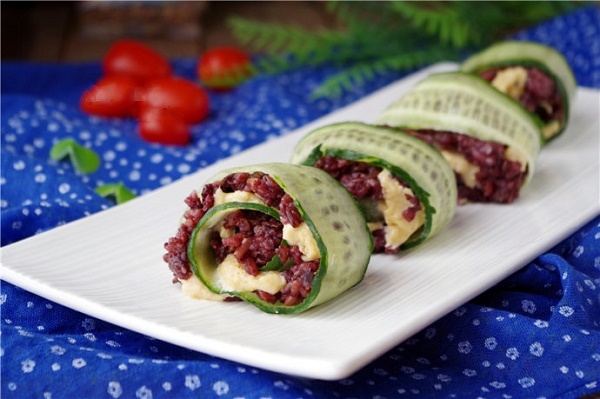 白領減肥食譜之黑米黃瓜卷