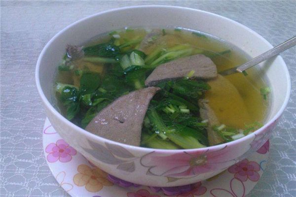 菠菜豬肝湯