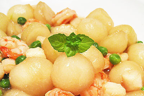 鮮貝冬瓜球的做法_營養價值_功效作用 鮮貝冬瓜球