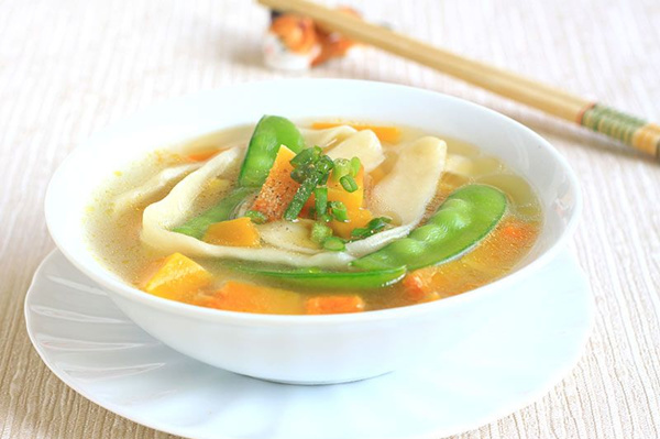 南瓜甜豆面片湯