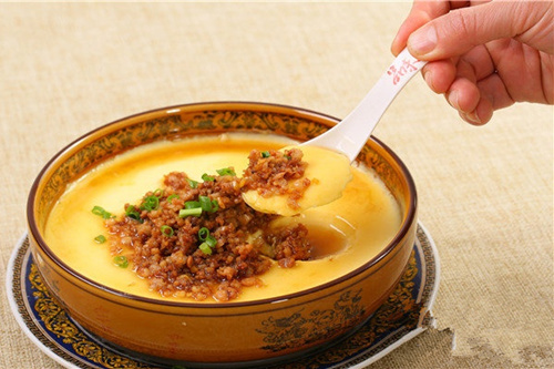 肉末蒸蛋的做法_傢常做法_功效作用 肉末蒸蛋