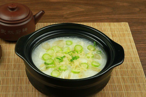 瑤柱菜心粥 夏季養生喝好粥