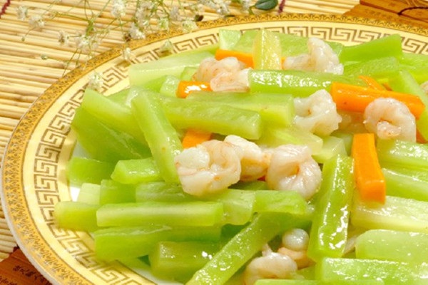 孕婦食譜大全及做法_吃什麼_吃什麼營養 萵筍炒蝦仁