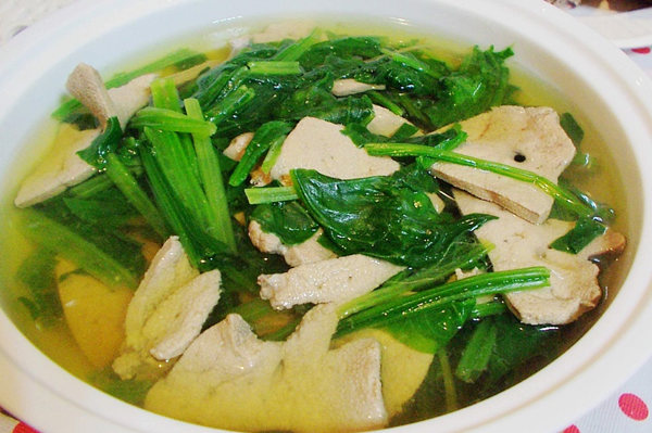 豬肝菠菜湯