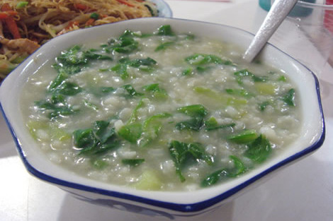 雞柳肉青菜粥的傢常做法