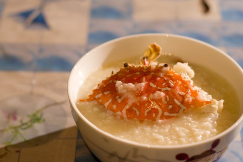 花蟹粥 健康大戲需要靠美食完成