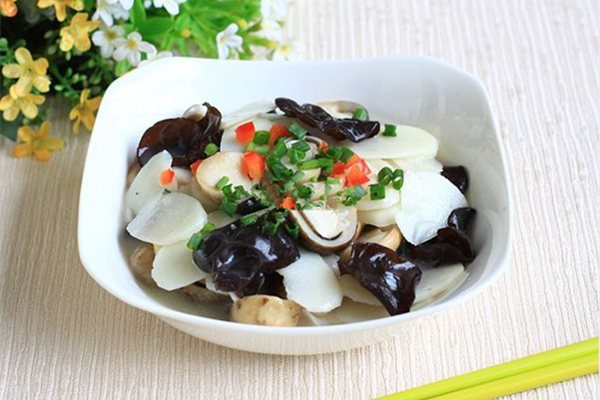 草菇炒山藥