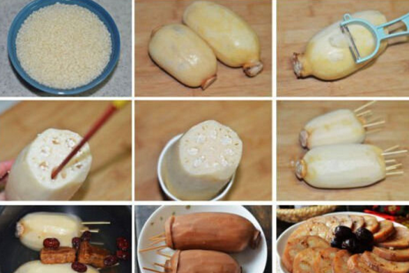 糯米藕的做法,桂花糯米藕,糯米藤,糯米藕,血糯米