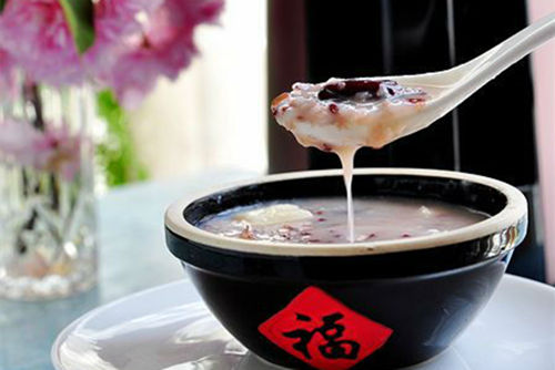 豆漿紅糙米山藥粥