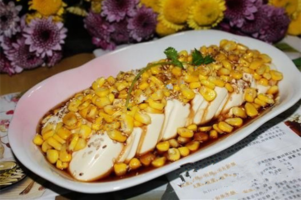 玉米拌豆腐